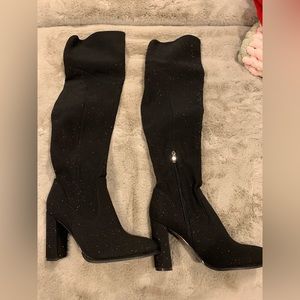 Sparkly Marc Fisher over the knee black boots. Size 8. Stretchy.